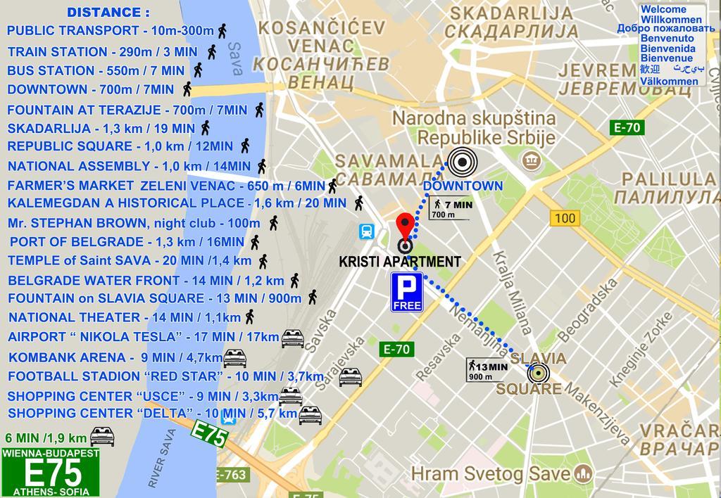 Kristi Lux Apartment Center Free Parking Fast Wifi Belgrado Buitenkant foto